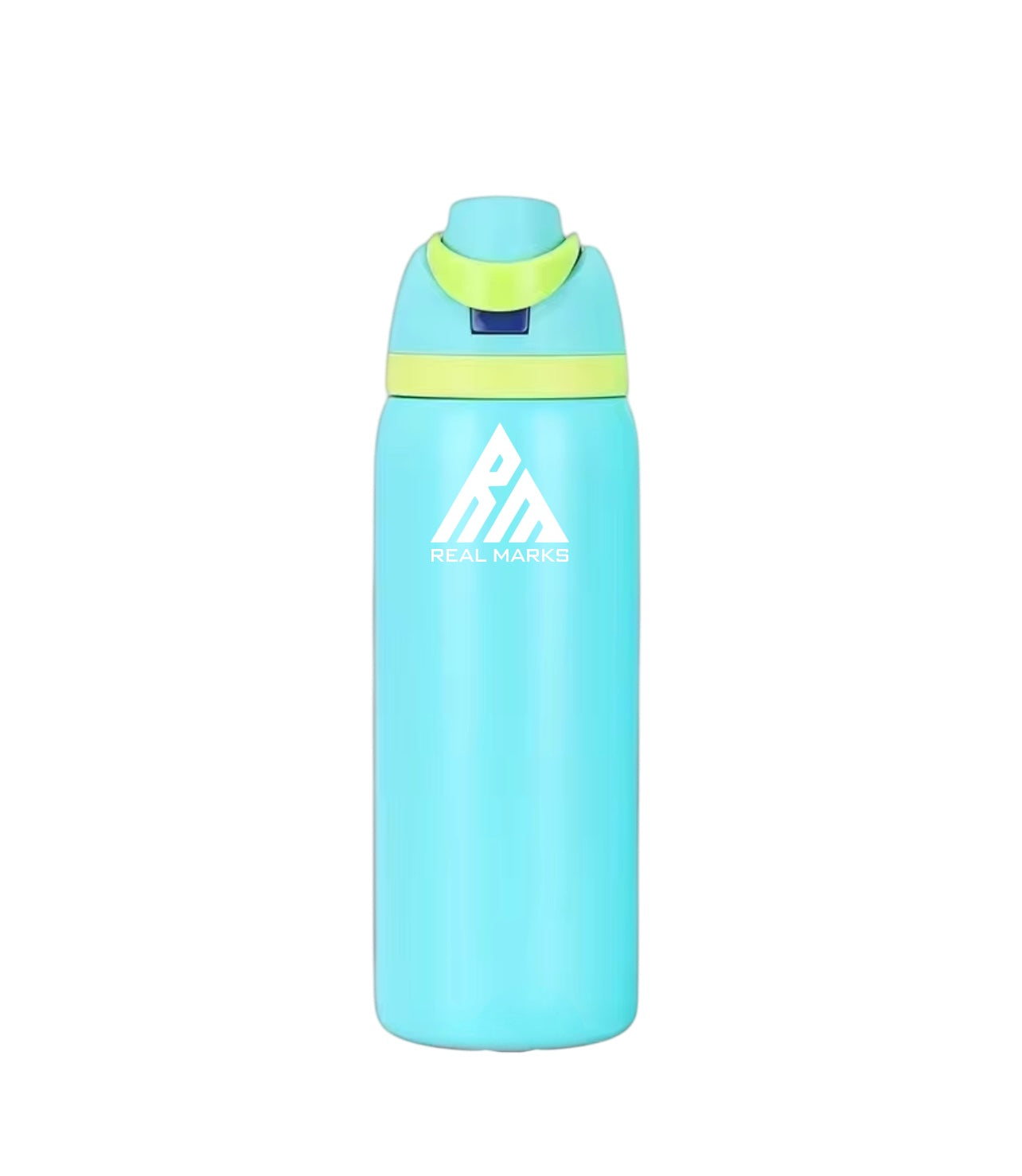 Real - Marks Insulated Stainless-Steel Water Bottle for Cold and Hot Beverages with Straw for Sports, Great for Travel, and School, BPA-Free Sports Water Bottle,32 oz