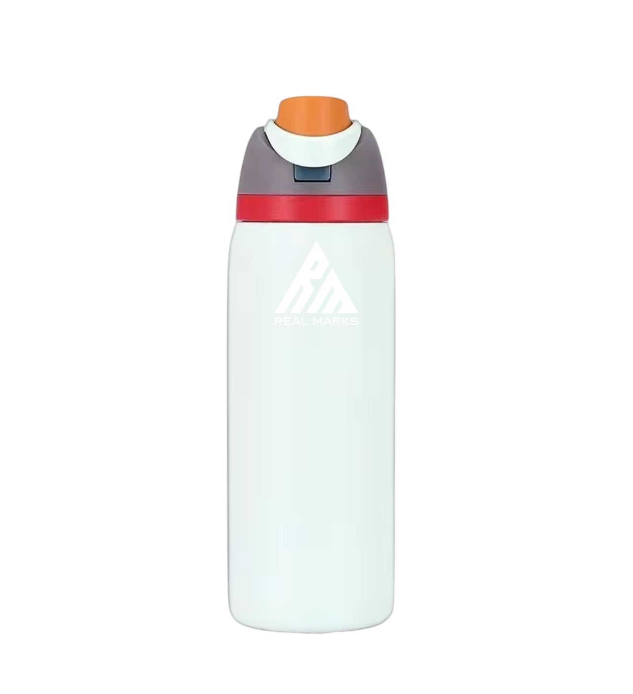 Real - Marks Insulated Stainless-Steel Water Bottle for Cold and Hot Beverages with Straw for Sports, Great for Travel, and School, BPA-Free Sports Water Bottle,32 oz