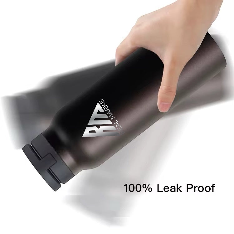 Real Marks-Premium Insulated Water Bottle with Magnetic Phone Holder, Made of Stainless Steel