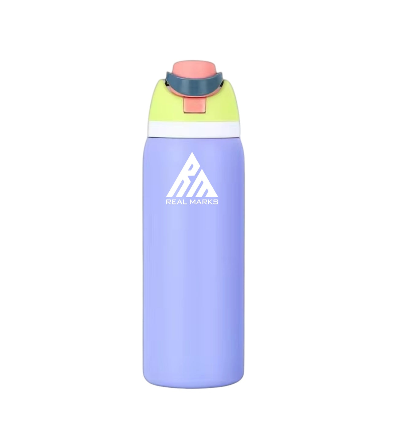 Real - Marks Insulated Stainless-Steel Water Bottle for Cold and Hot Beverages with Straw for Sports, Great for Travel, and School, BPA-Free Sports Water Bottle,32 oz