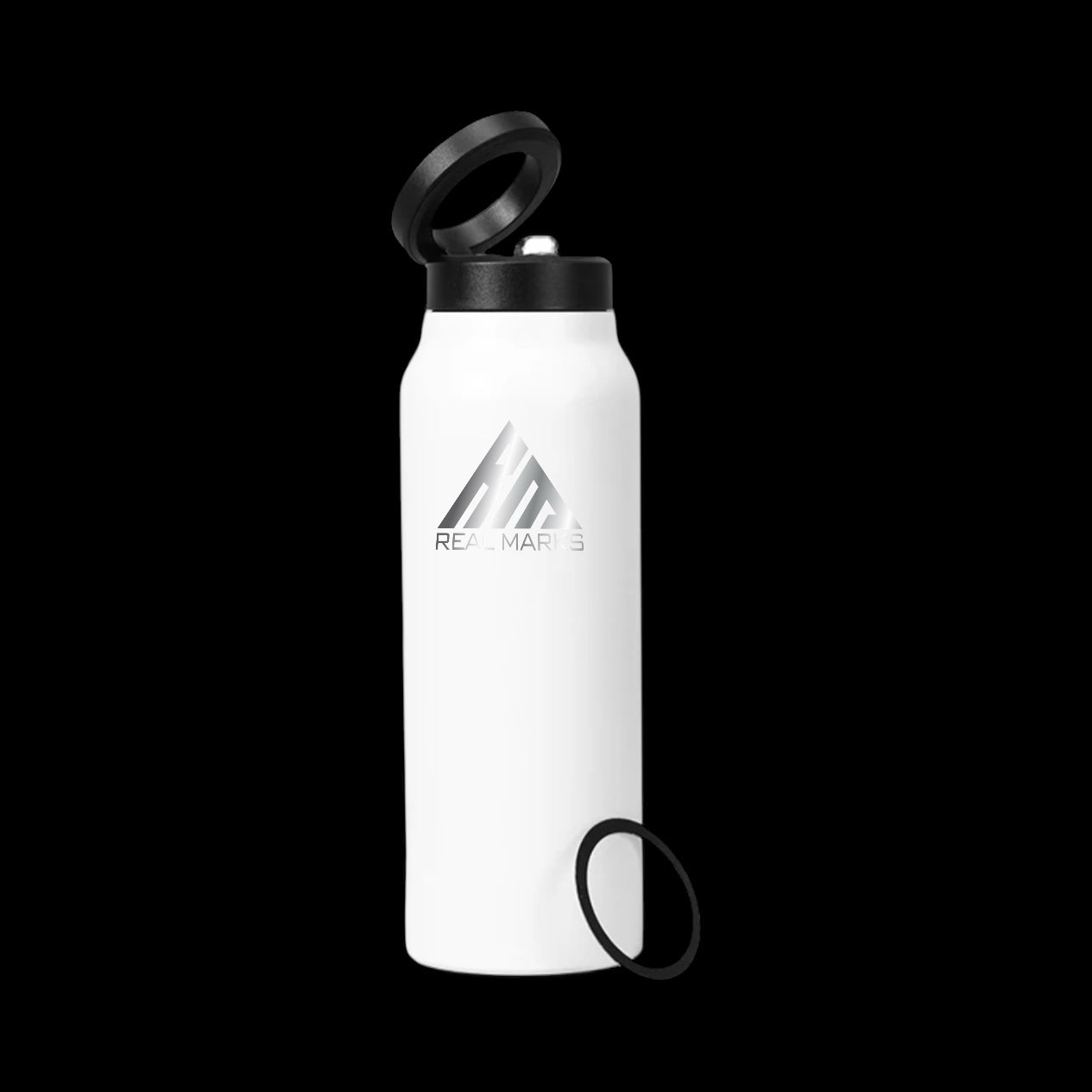 Real Marks-Premium Insulated Water Bottle with Magnetic Phone Holder, Made of Stainless Steel