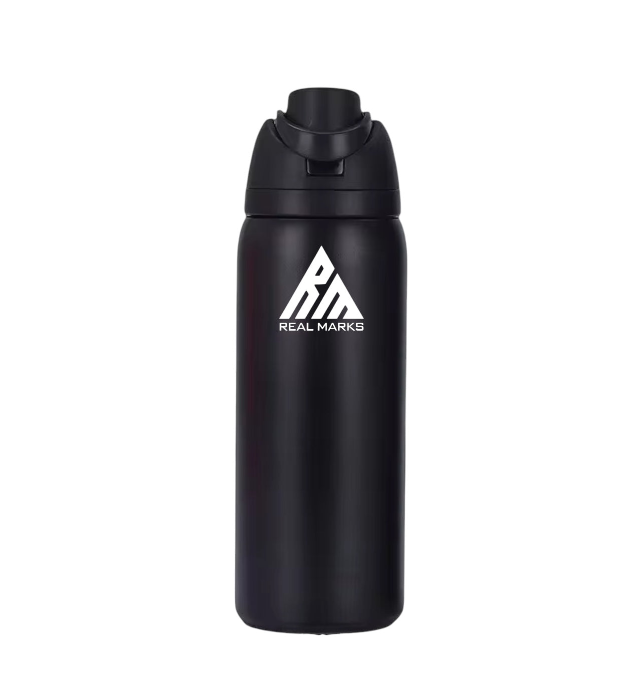 Real - Marks Insulated Stainless-Steel Water Bottle for Cold and Hot Beverages with Straw for Sports, Great for Travel, and School, BPA-Free Sports Water Bottle,32 oz
