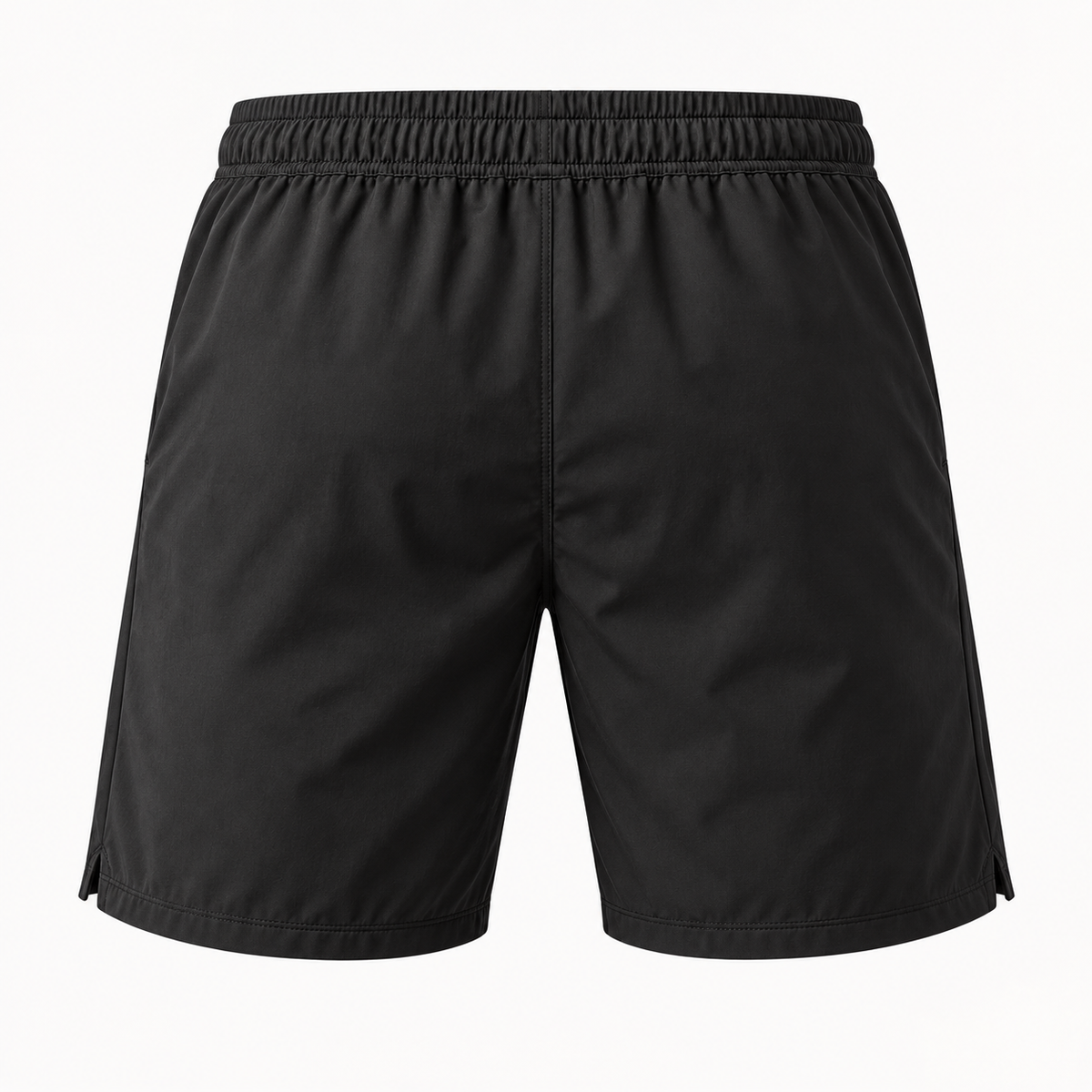 Real Marks men's Everyday Athletic Shorts in black, back view