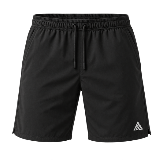 Real Marks men's Everyday Athletic Shorts in black, front view