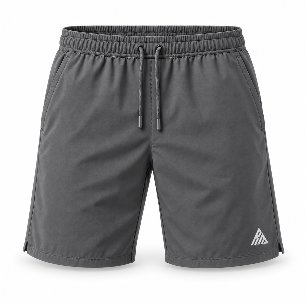 Real Marks men's Everyday Athletic Shorts in charcoal, front view
