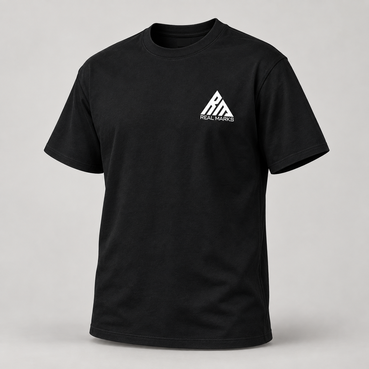 Real Marks heavyweight logo T-shirt in Black
