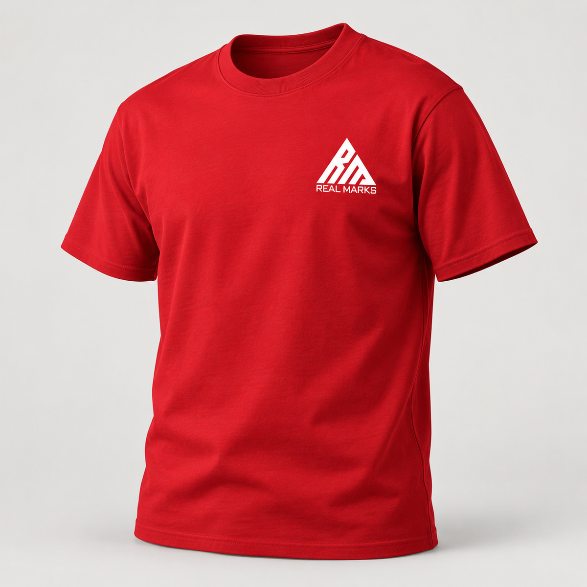 Real Marks heavyweight logo T-shirt in Red