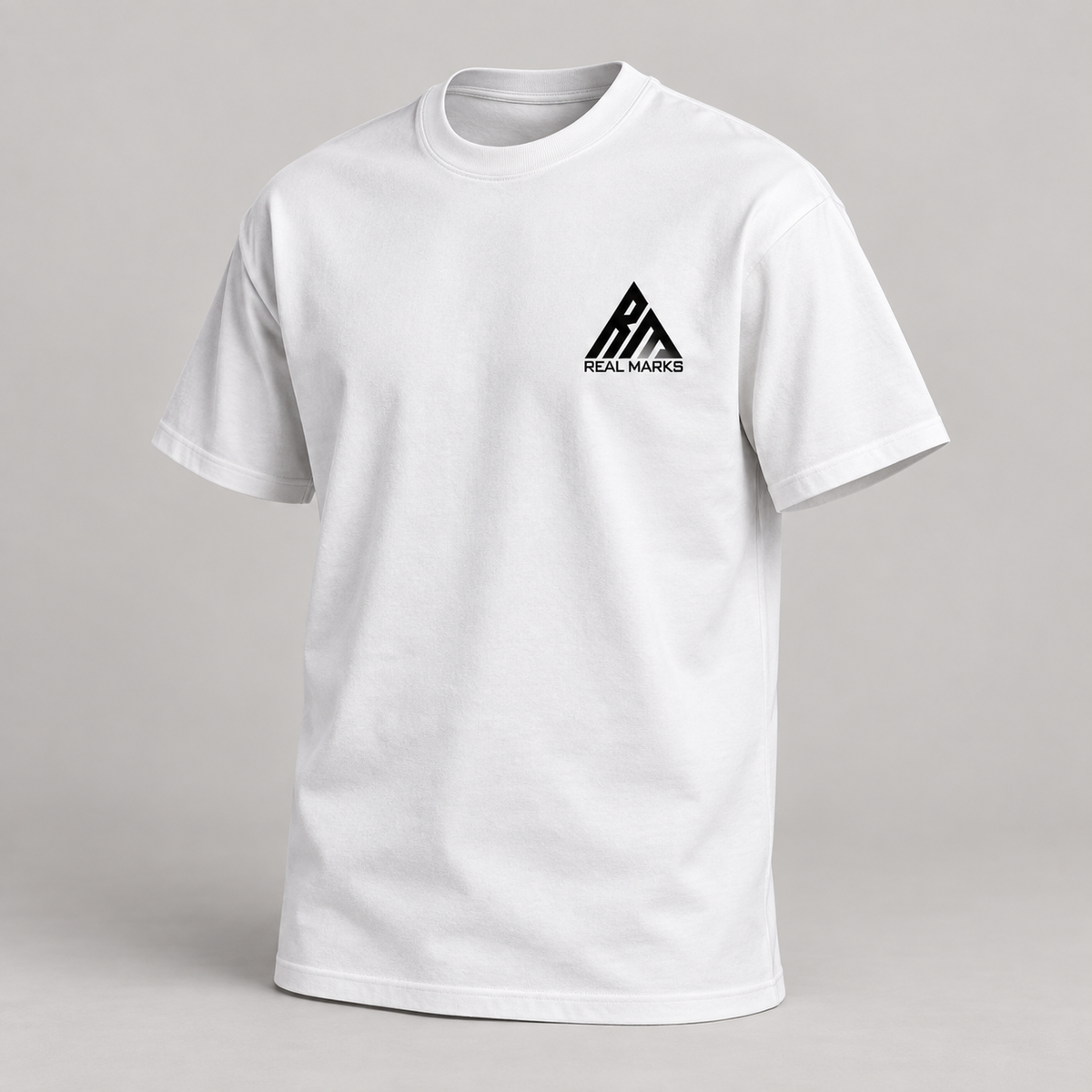 Real Marks heavyweight logo T-shirt in White