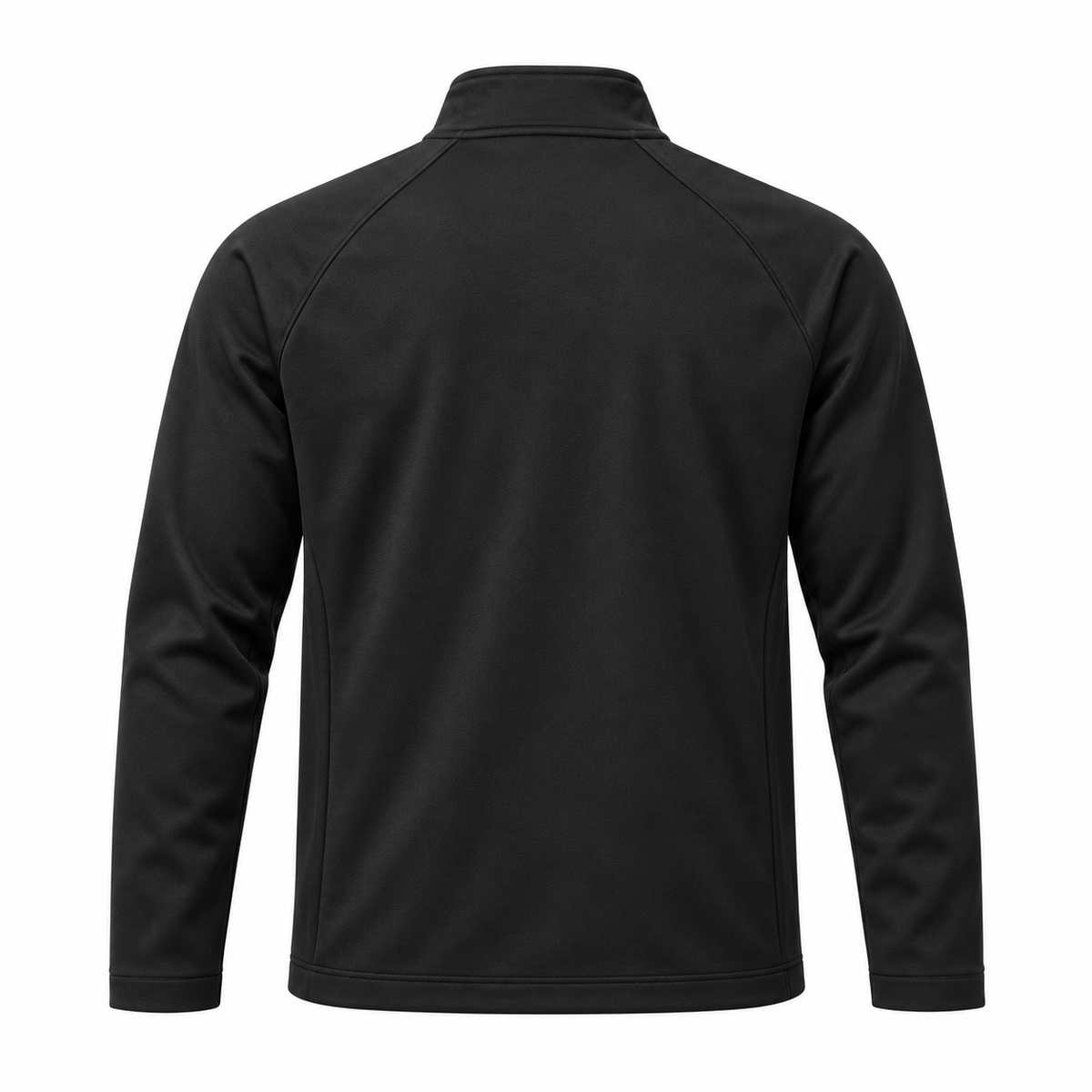 Real Marks men's minimal track jacket in black, back view
