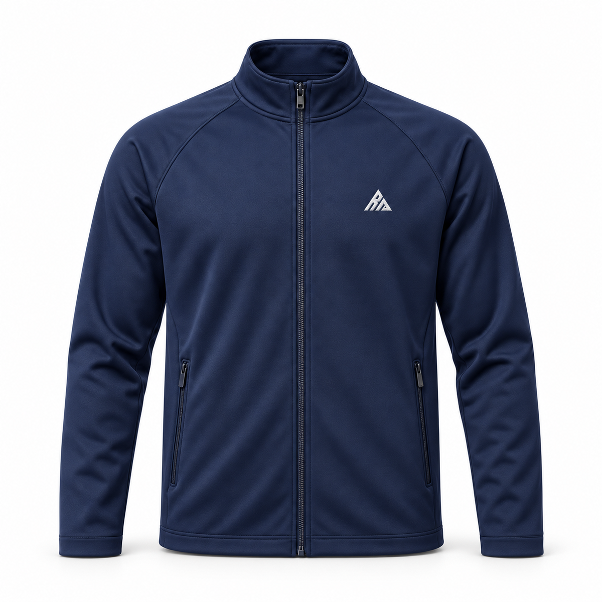 Real Marks men's minimal track jacket in navy, front view
