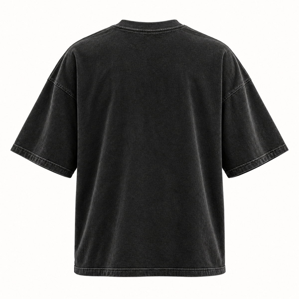 Real Marks Oversized Street T-Shirt in washed black, plain back view