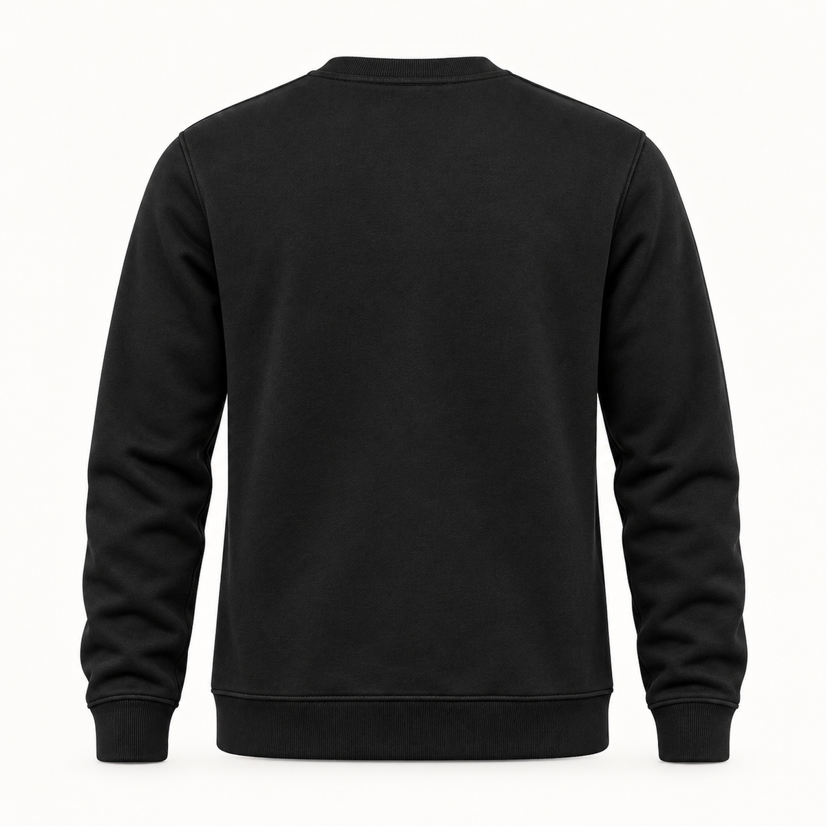 Real Marks Signature Crewneck Sweatshirt in black, back view