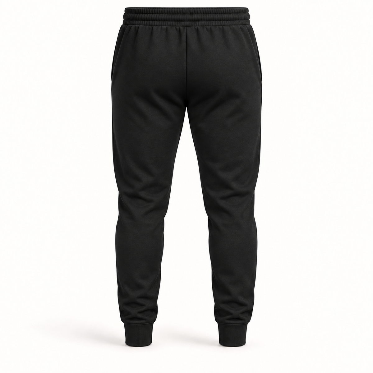 Real Marks men's Tapered Everyday Joggers in black, back view