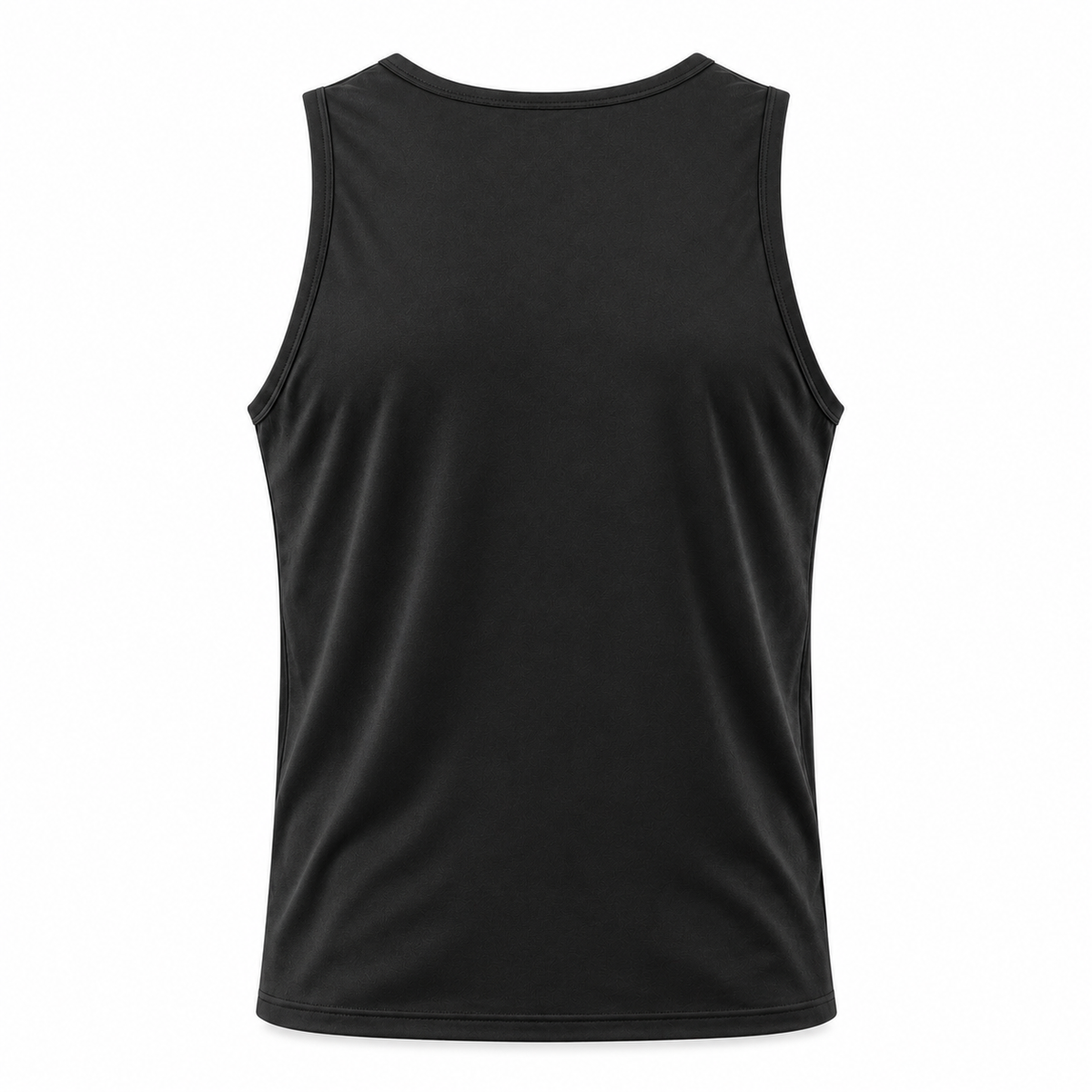 Real Marks men's training tank in black, back view