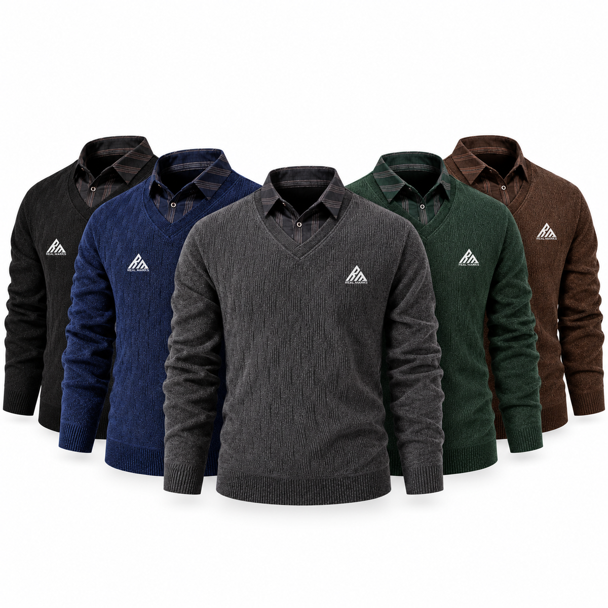 Real Marks V-neck knit sweater color selection