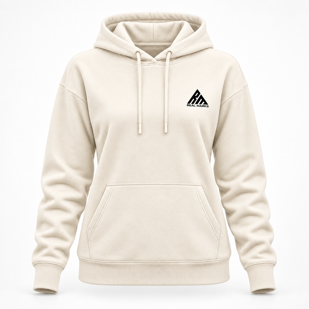Real Marks women's everyday pullover hoodie in cream
