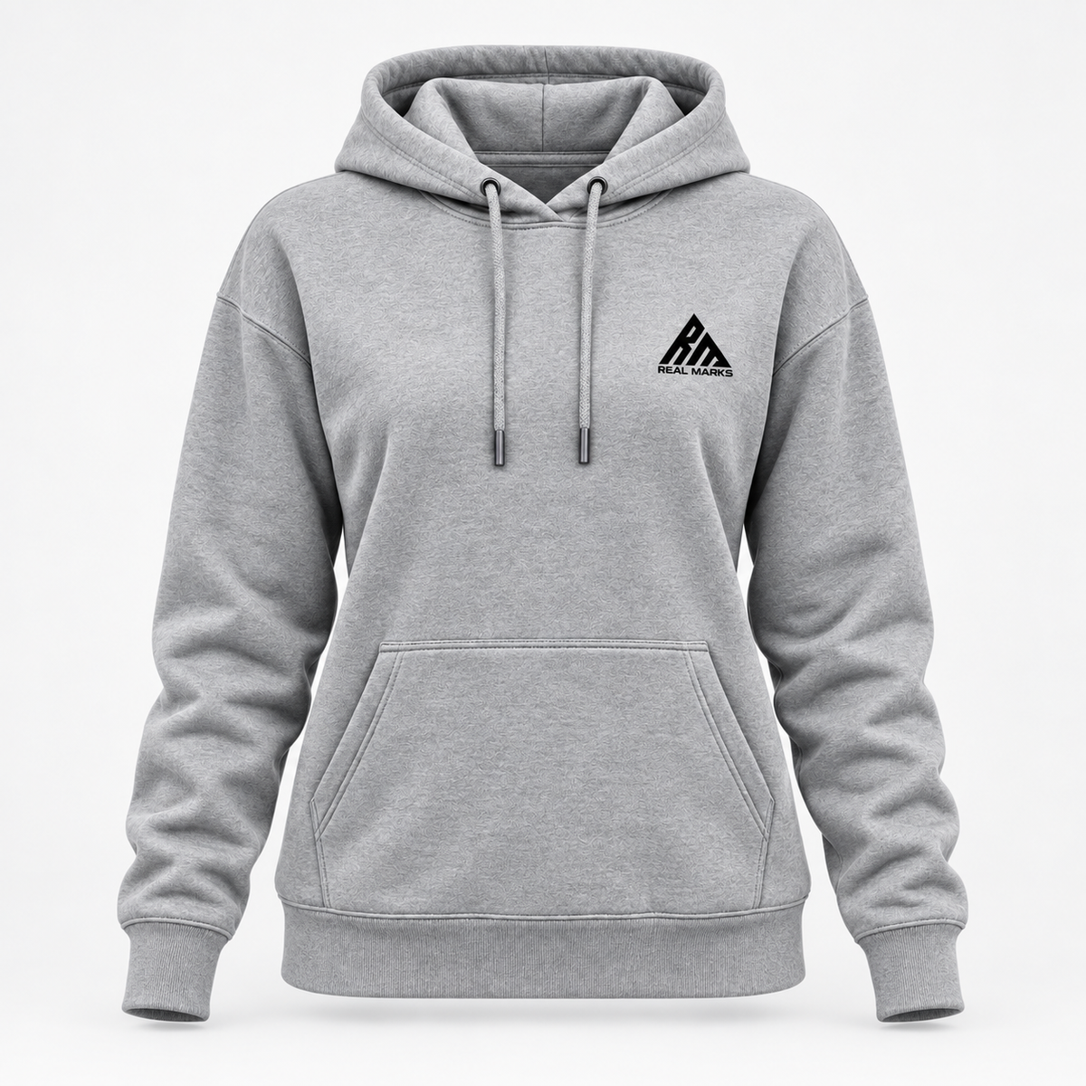 Real Marks women's everyday pullover hoodie in heather grey