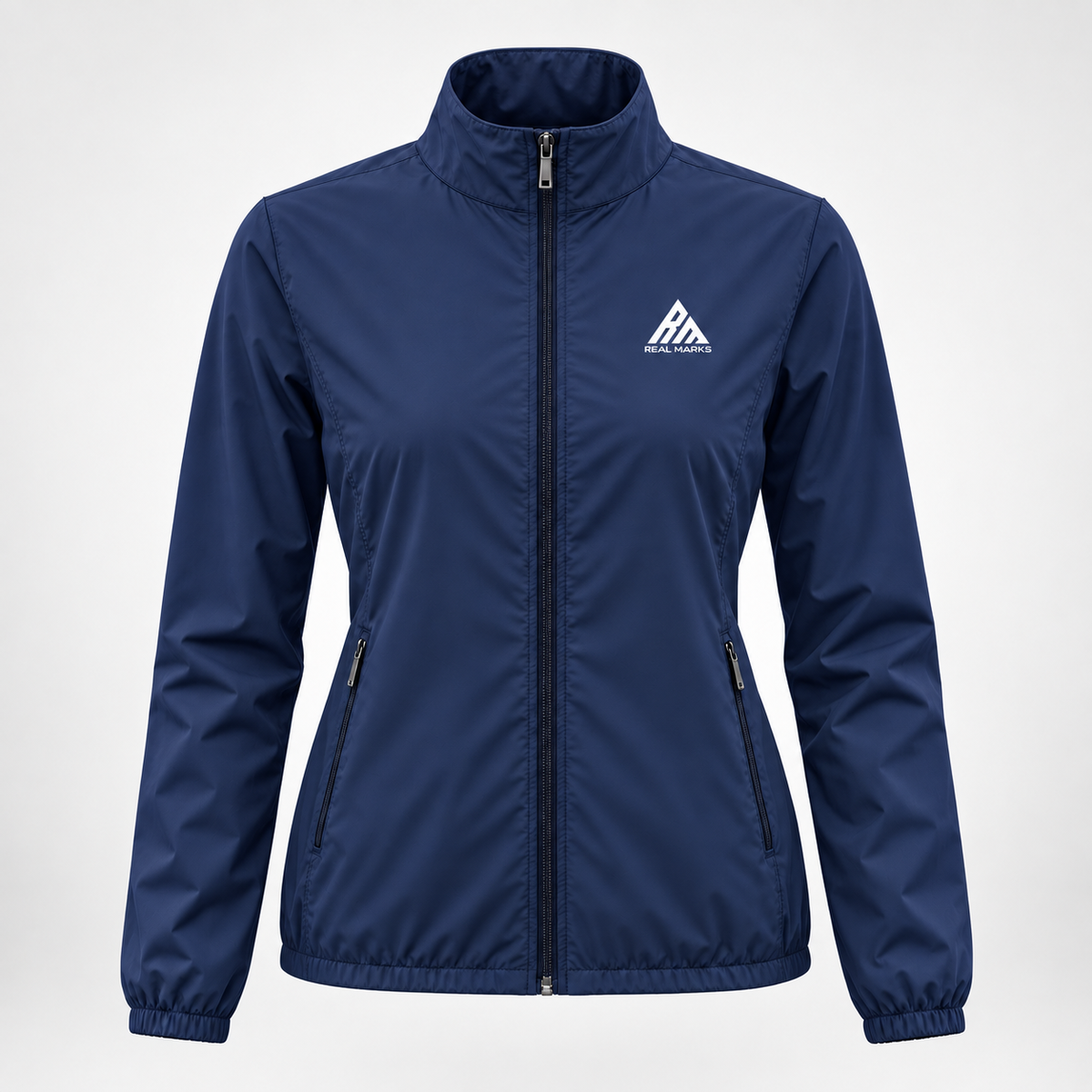 Real Marks women's lightweight zip jacket in navy