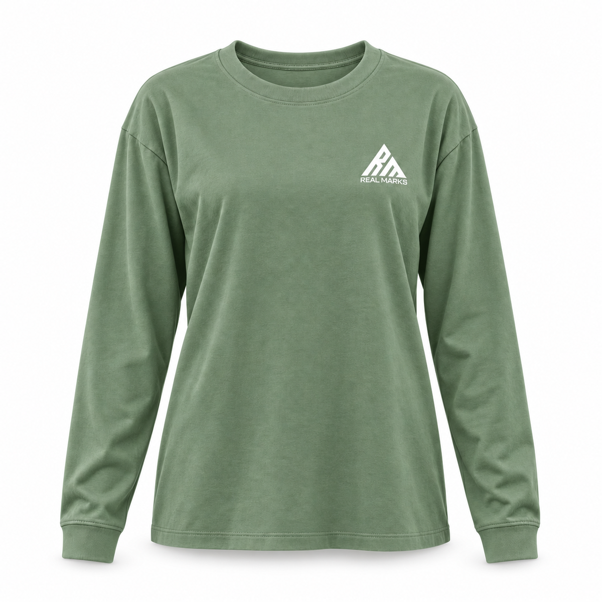 Real Marks Women's Relaxed Long-Sleeve T-Shirt in sage