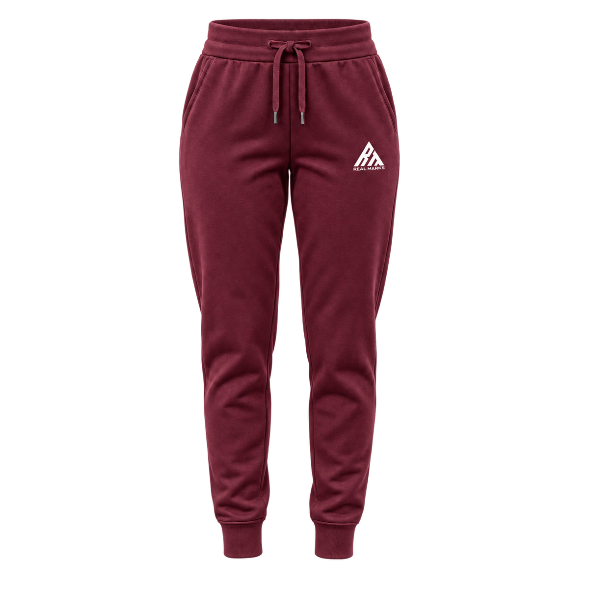 Real Marks women's tapered everyday joggers in burgundy