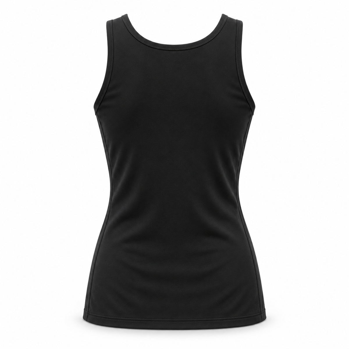 Real Marks Women's Training Tank in black, back view